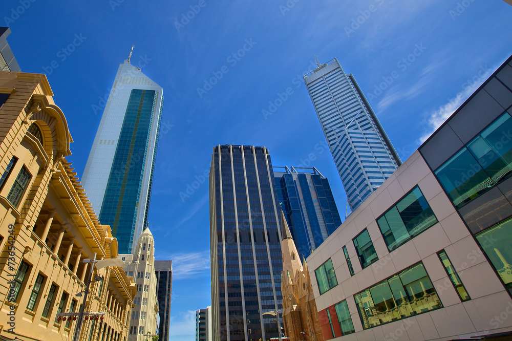 Fototapeta premium Skyscrapers in perth, western australia