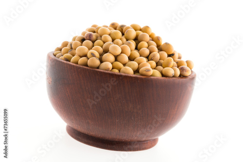 soy beans bowl isolated