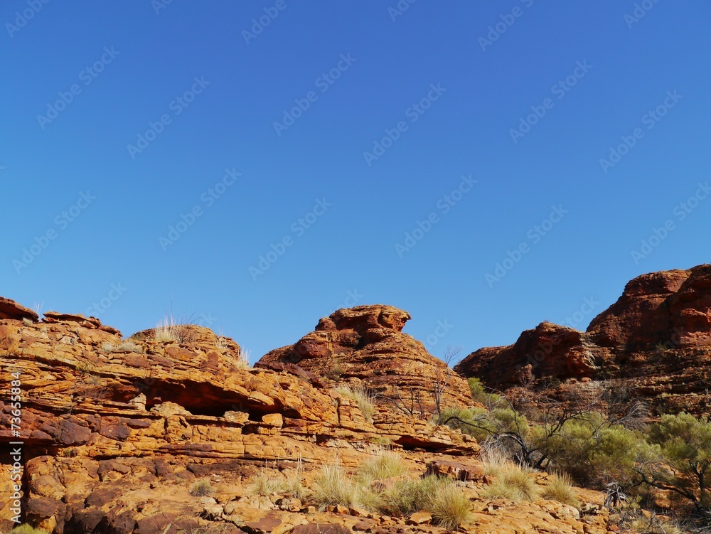 The red mountains of the Watarrka national park in Australia