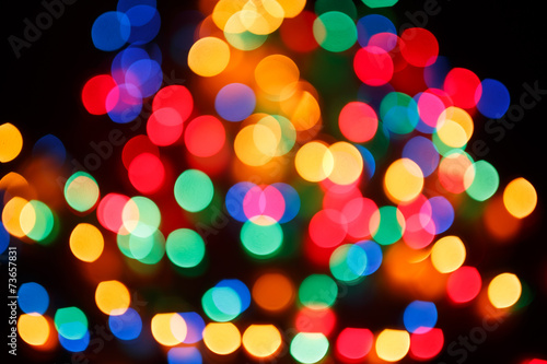 Christmas shiny background with colorful lights