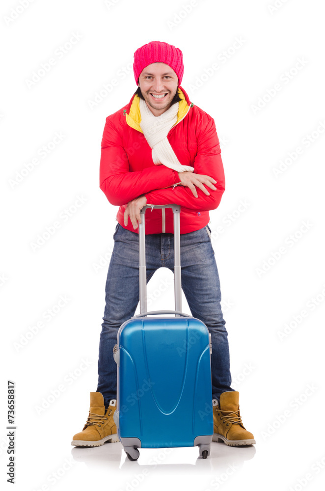 Man preparing for winter vacation Man preparing for winter vacation
