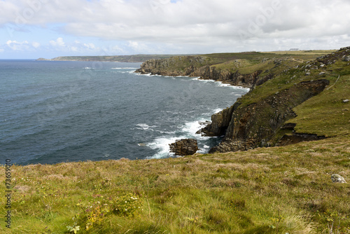 sea coastline at Land End  Cornwall