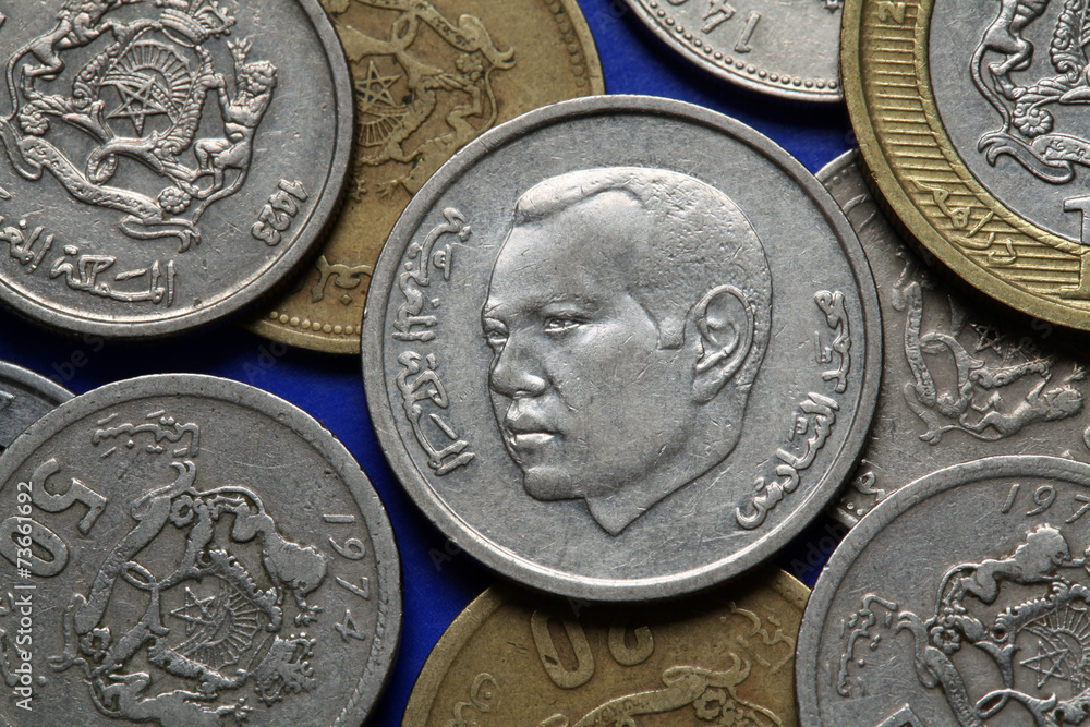 Naklejka premium Coins of Morocco
