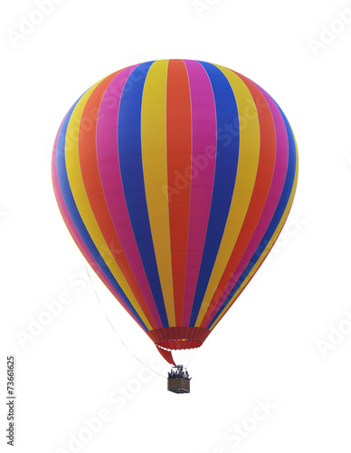 Colorful rainbow hot air balloon