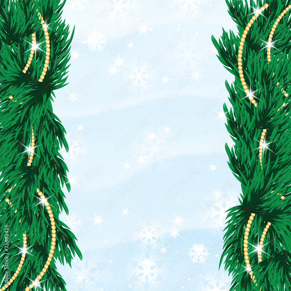 Obraz premium New Year and Christmas design with Christmas tree and Christmas