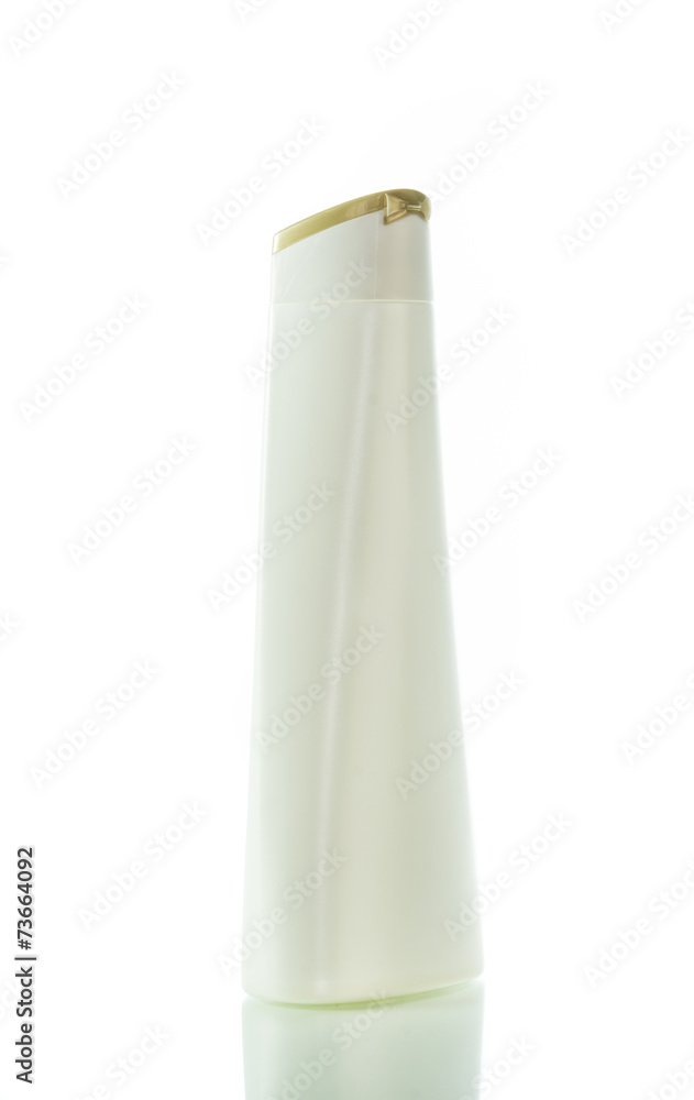 Shampoo, gel or lotion white plastic bottle Shampoo, gel or lotion white plastic bottle