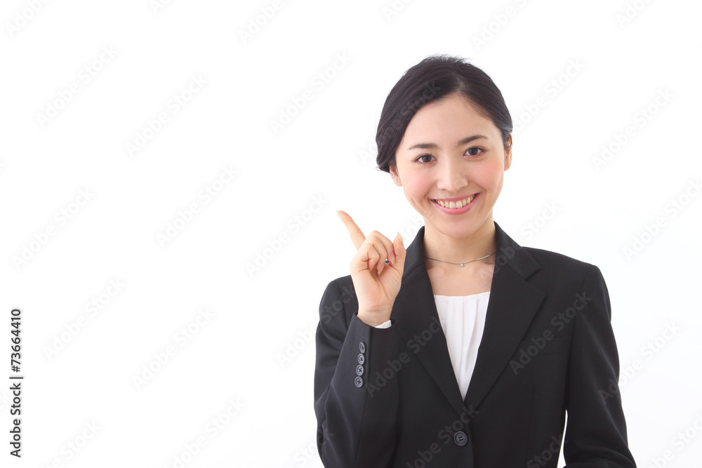 Asian businesswoman on white background Asian businesswoman on white background