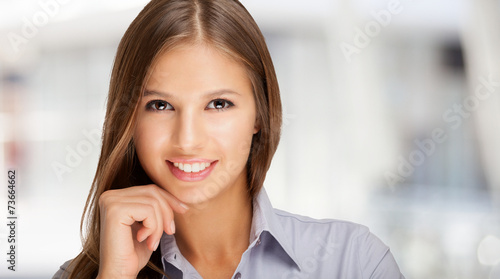 Smiling young woman portrait