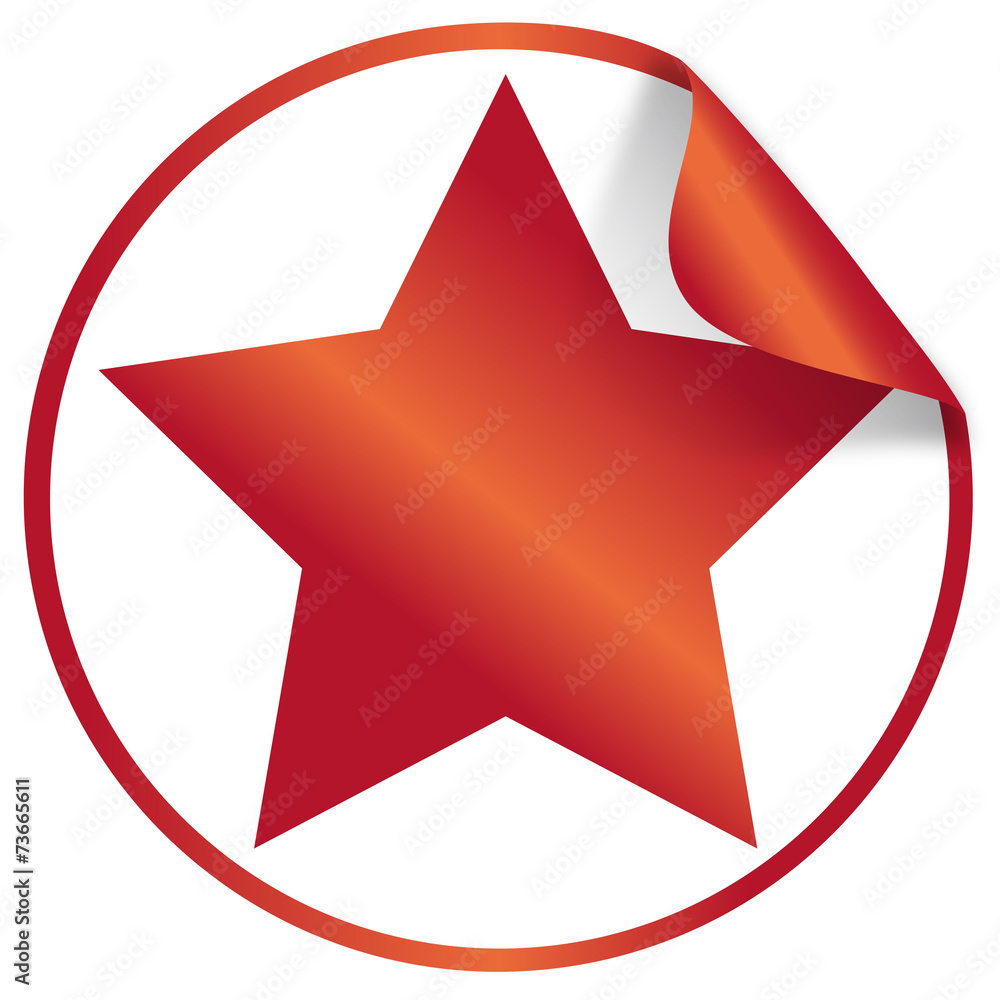 Fototapeta premium button / aufkleber rot stern