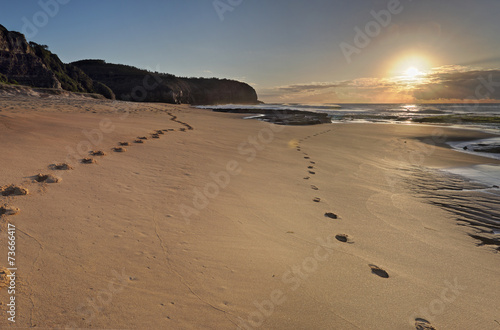 Turrimetta Beach sunrise with sundog halo photo