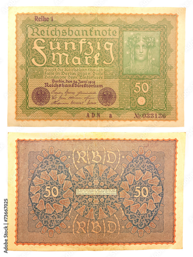 Inflationsgeld Reichsbanknote 1919 - Reihe 1