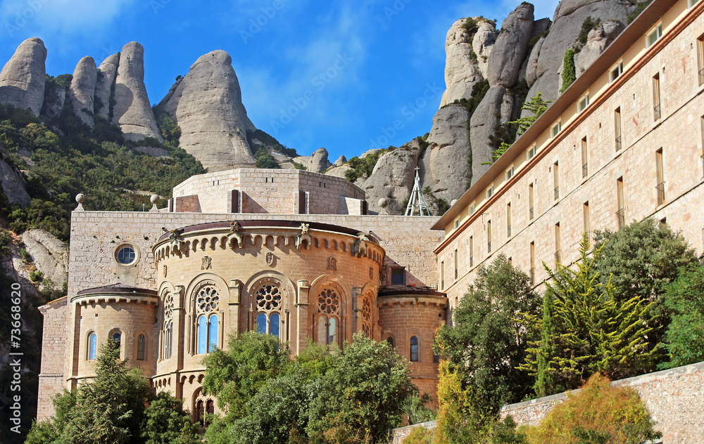 Montserrat Monastery is a beautiful Benedictine Abbey, Greece