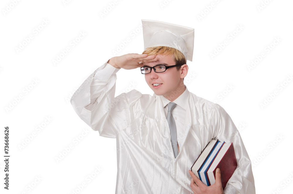 Young student isolated on the white Young student isolated on the white