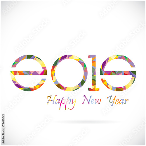 Happy new year 2015 creative greeting card design