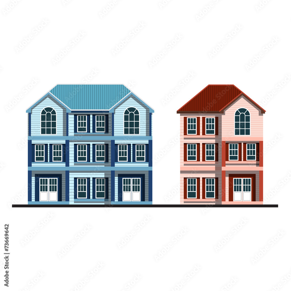 set of silhouette houses flat design vector illustration set of silhouette houses flat design vector illustration