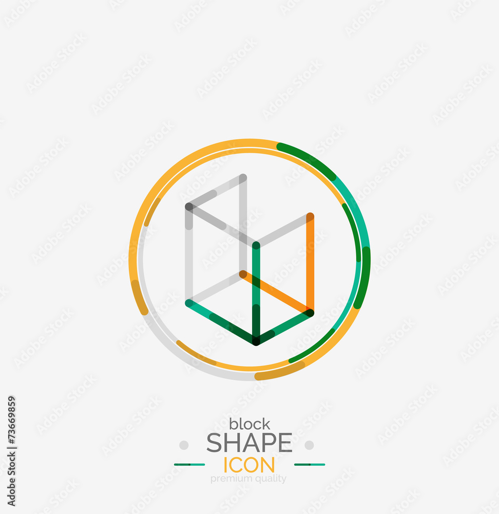 Minimal line design logo, business icon, block Minimal line design logo, business icon, block