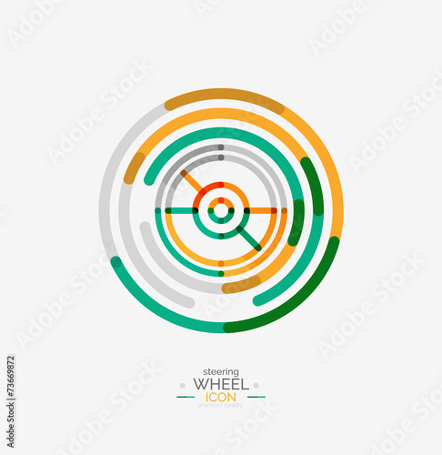 Car steering wheel icon