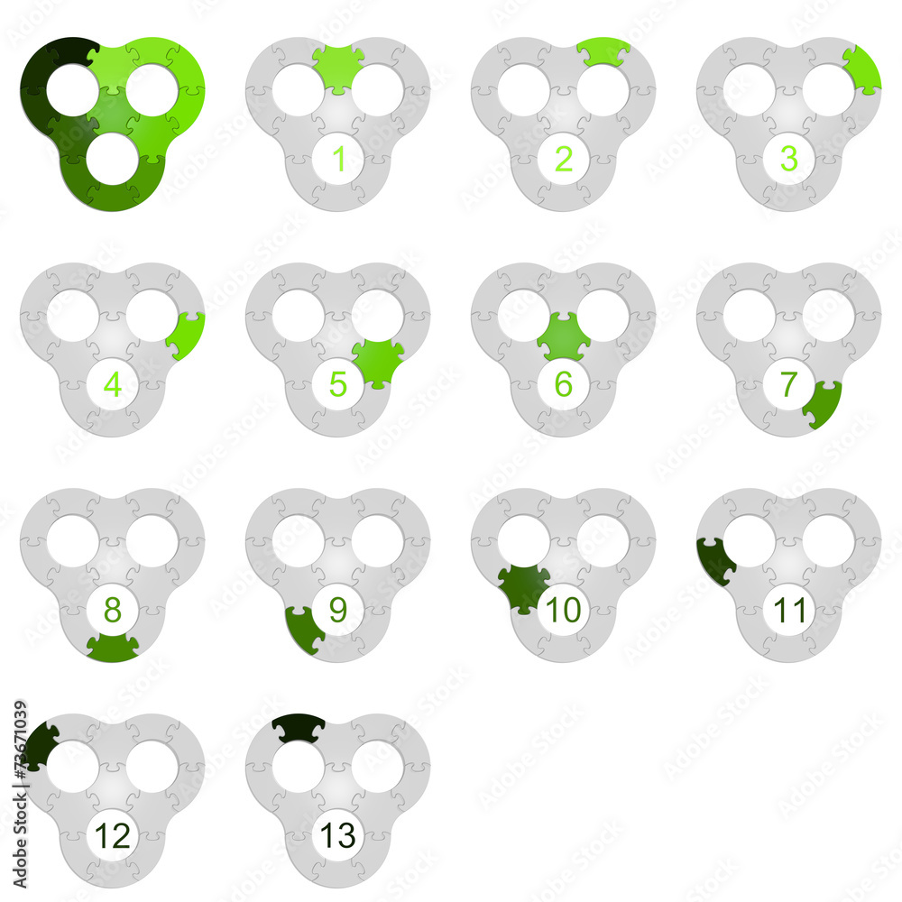 Circle Puzzle 13 - Green 1