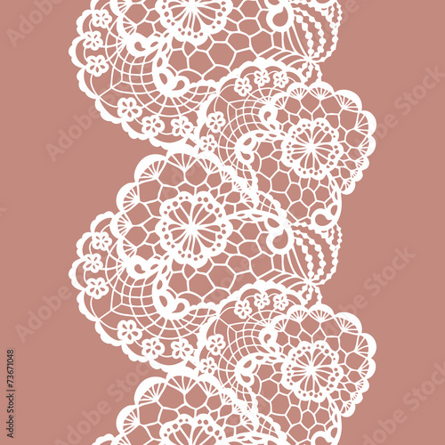 Lacy vintage trim.