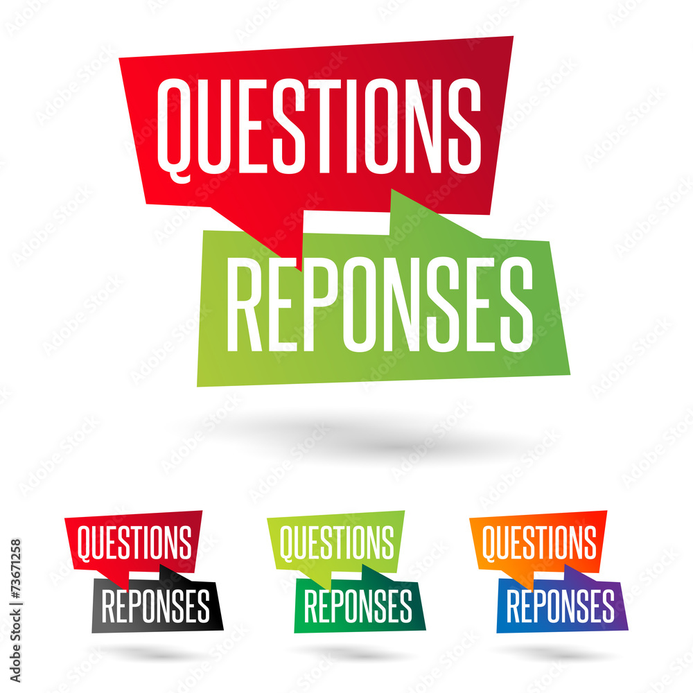 Vecteur Stock Questions réponses Adobe Stock