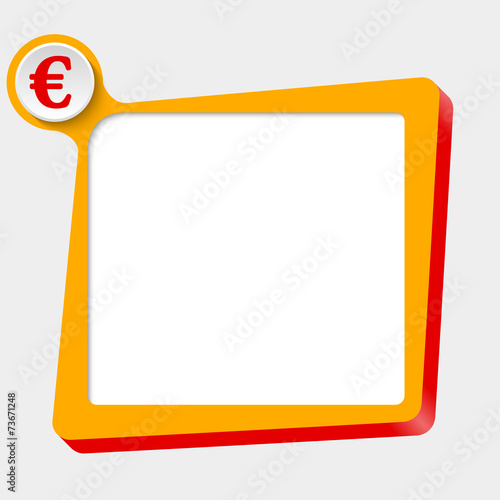 vector text box for any text with euro symbol