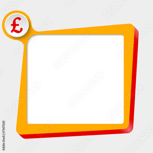 vector text box for any text with pound sterling symbol