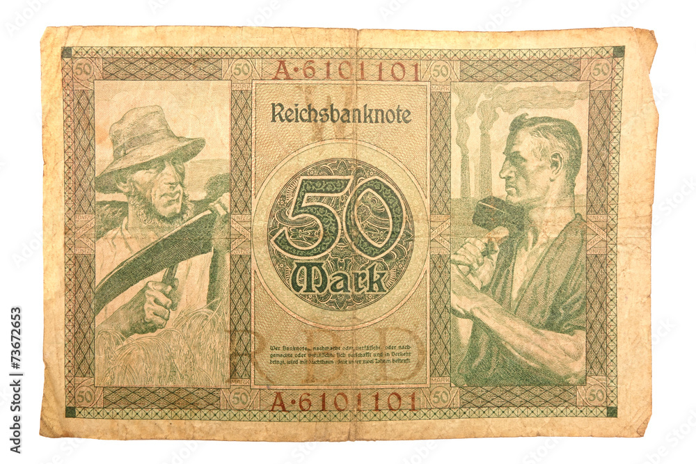 Inflationsgeld Reichsbanknote 1920