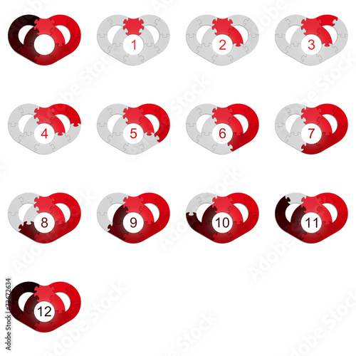 Circle Puzzle 12 - Red 2