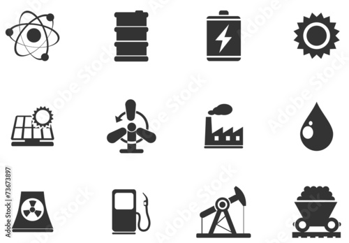 Icon Set, Energy and Industry