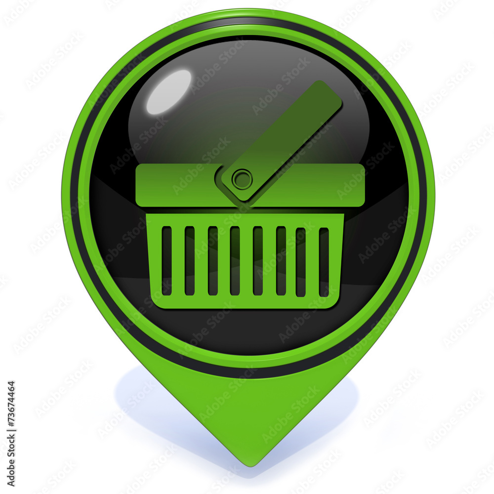 shopping cart pointer icon on white background shopping cart pointer icon on white background
