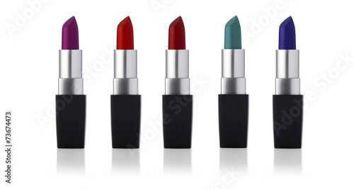 Lipsticks in a line
