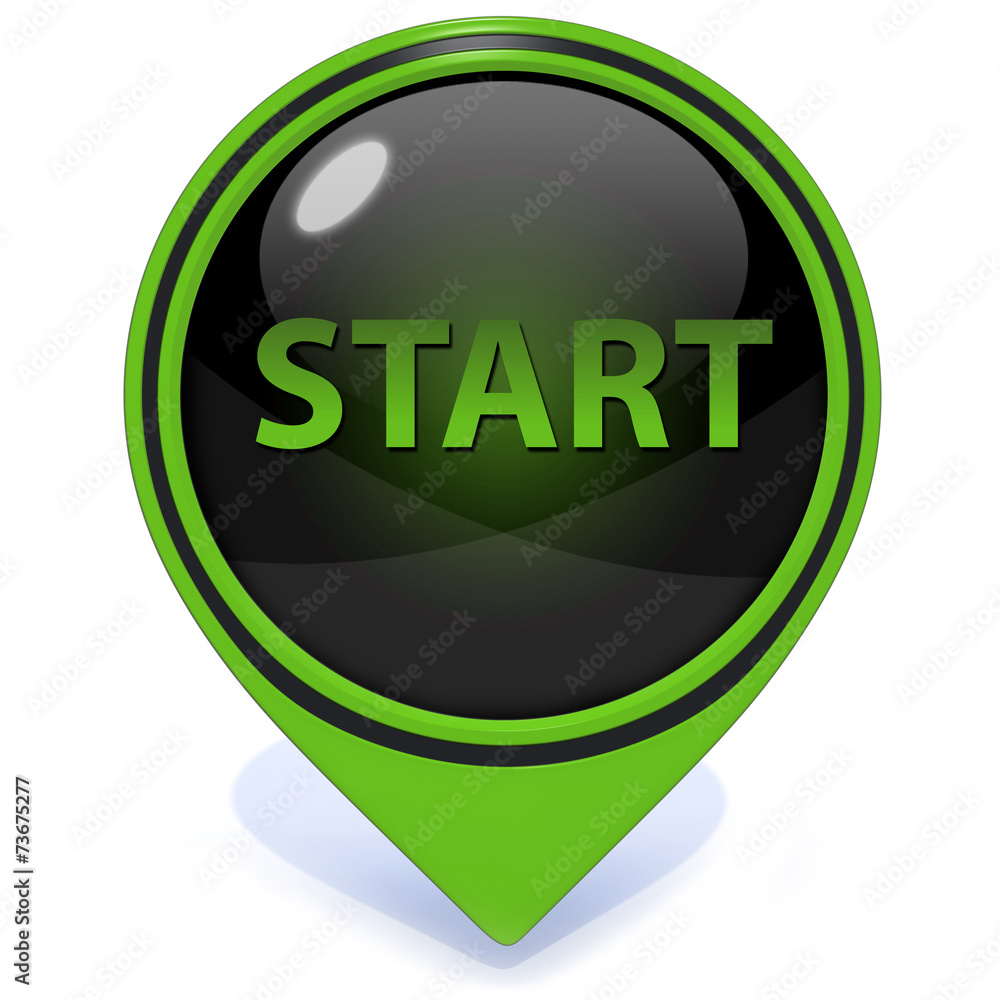 start pointer icon on white background start pointer icon on white background
