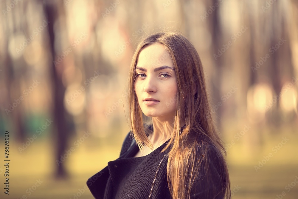 portrait of a girl in the park portrait of a girl in the park