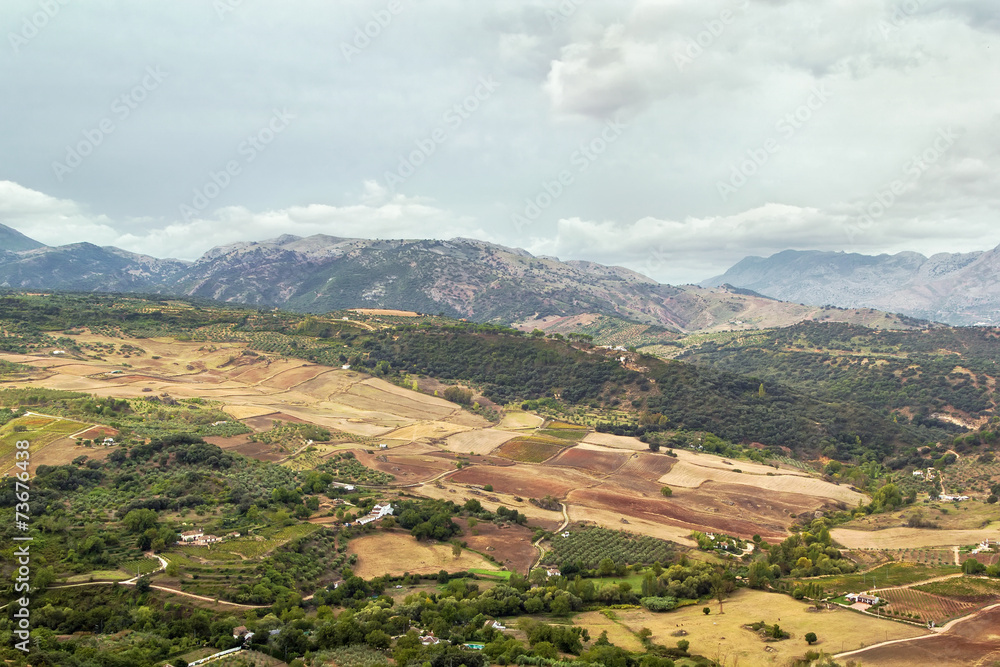 Naklejka premium The view from Ronda, Spain