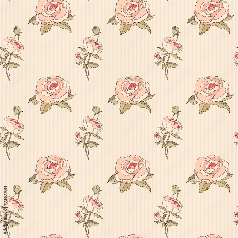 Vintage Seamless Floral Pattern – Illustration