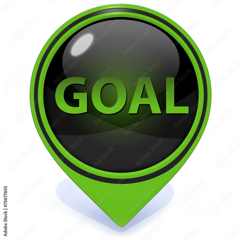Goal pointer icon on white background Goal pointer icon on white background