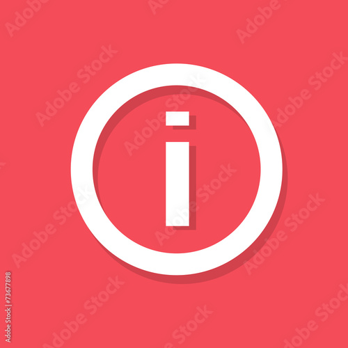 info sign i icon flat design vector