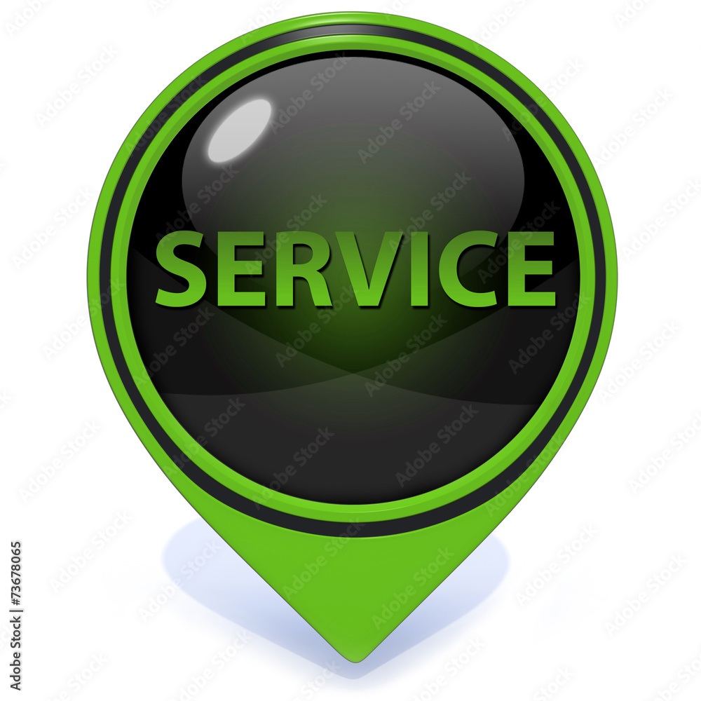 Service pointer icon on white background Service pointer icon on white background