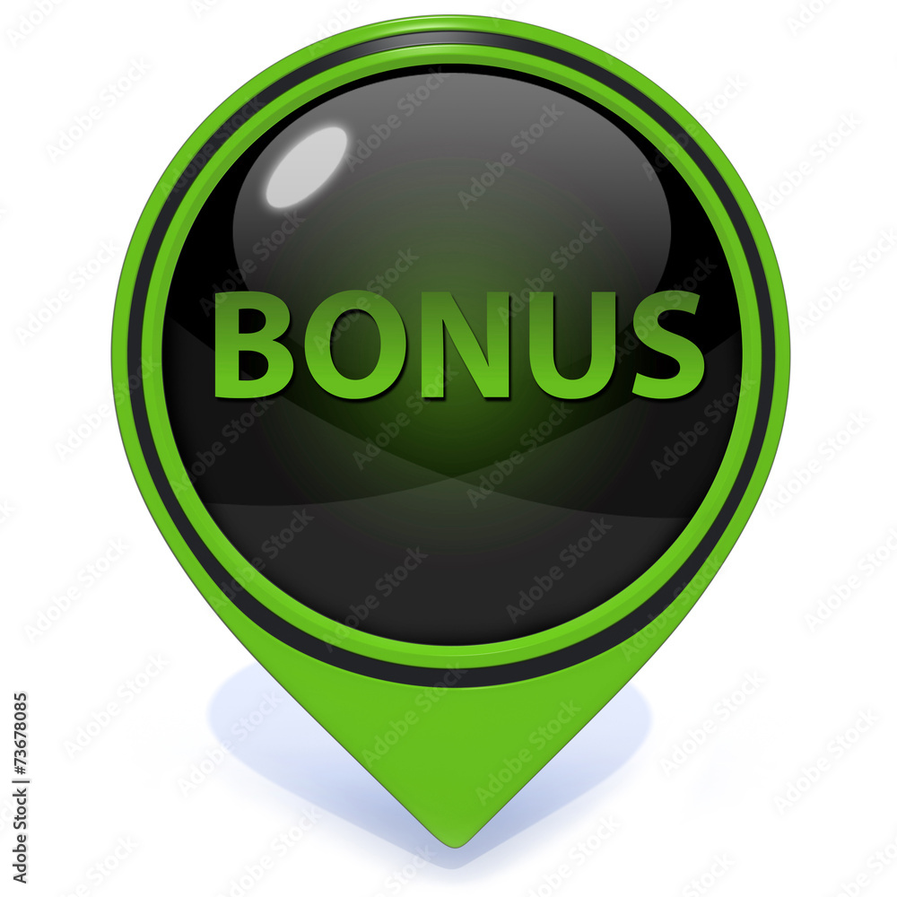 Bonus pointer icon on white background Bonus pointer icon on white background