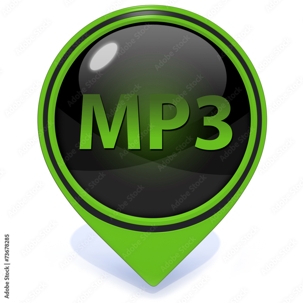 MP3 pointer icon on white background MP3 pointer icon on white background