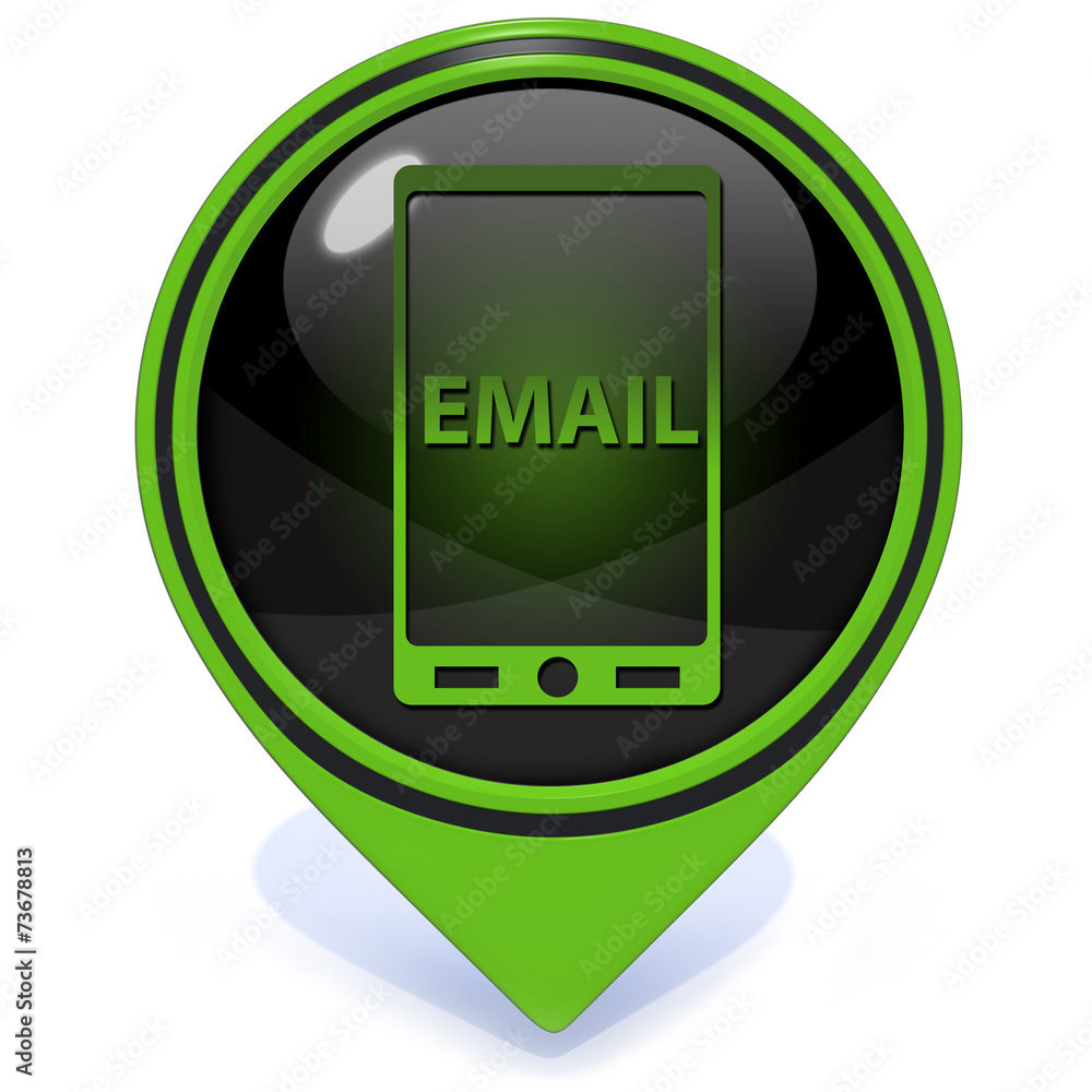 email pointer icon on white background email pointer icon on white background