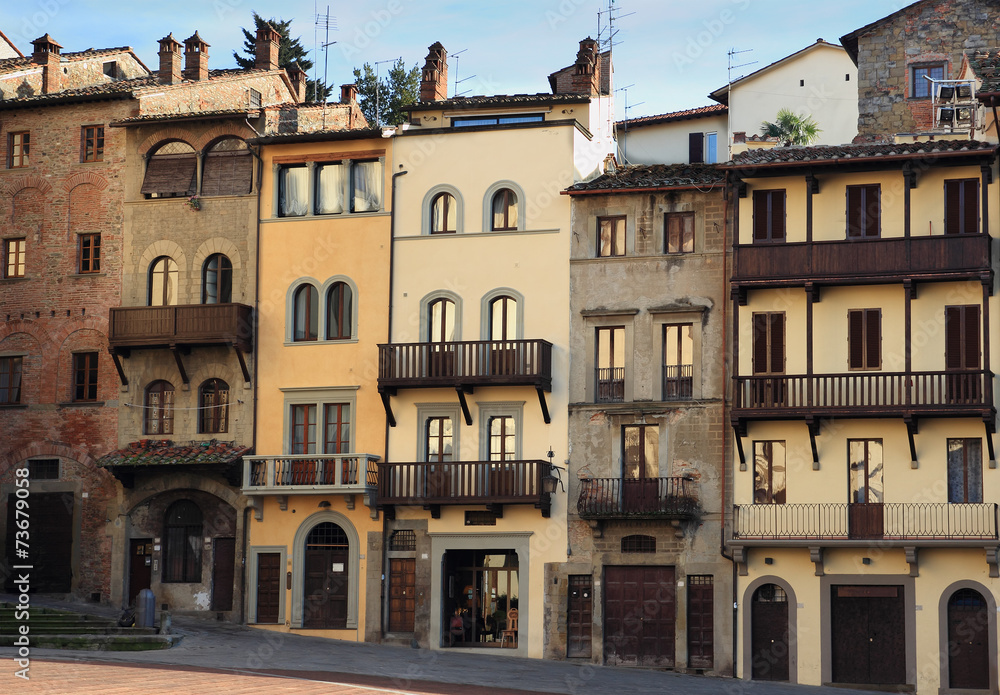 Arezzo houses, Tuscany, Italy