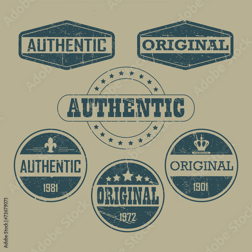 Set of authentic and original vintage stamps