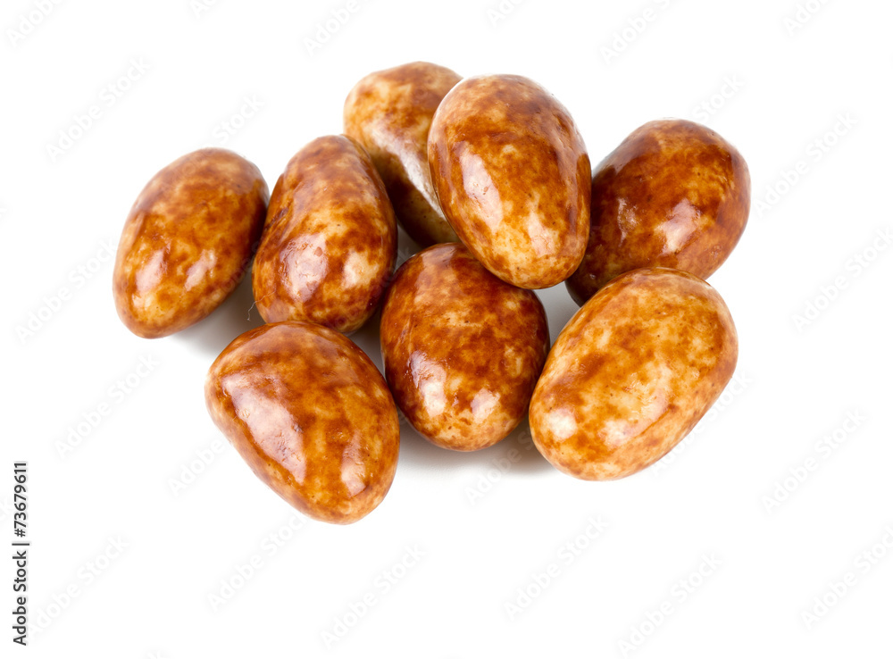 chocolate almonds isolated on white chocolate almonds isolated on white