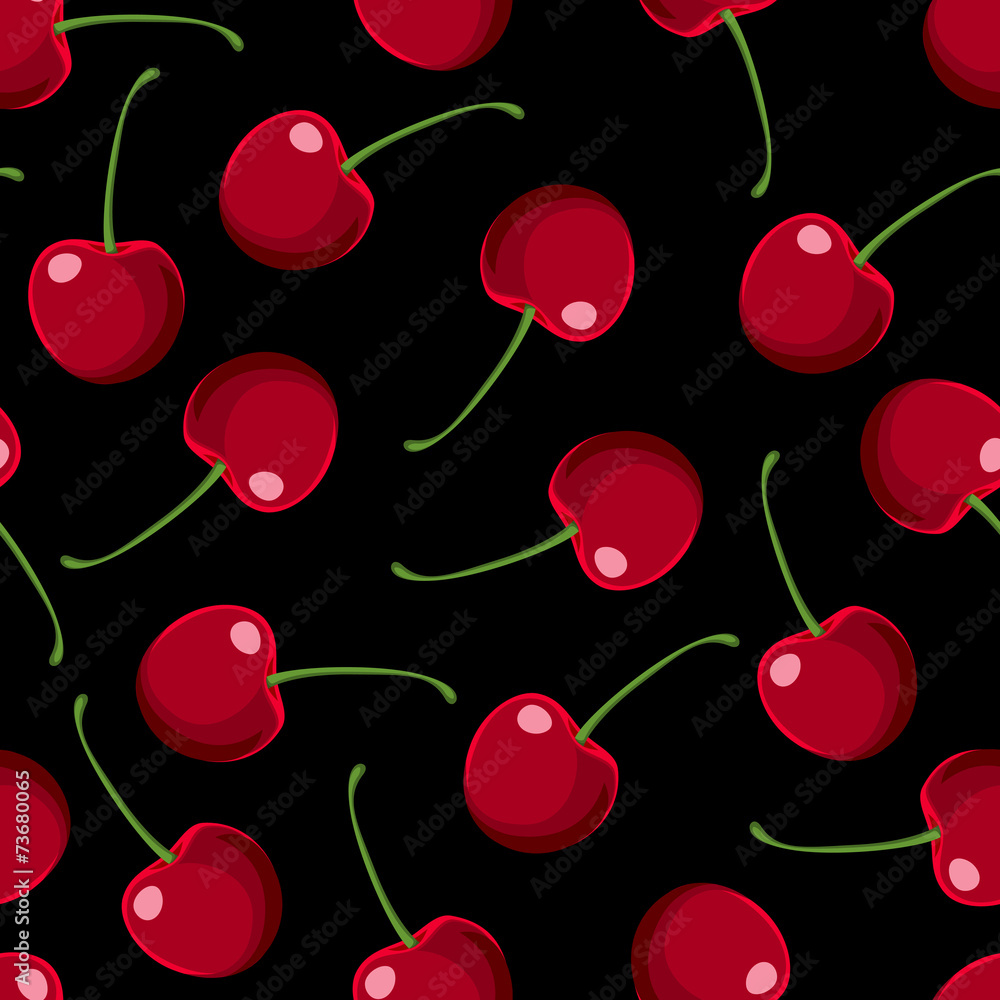 Red Cherries Seamless Pattern Red Cherries Seamless Pattern