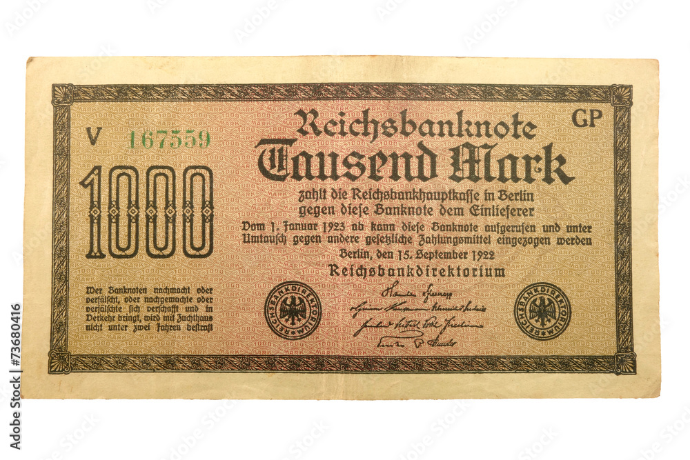 Inflationsgeld Reichsbanknote 15.09.1922 Inflationsgeld Reichsbanknote 15.09.1922