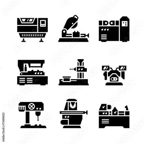 Set icons of machine tool