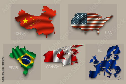Set of five great states, superpowers