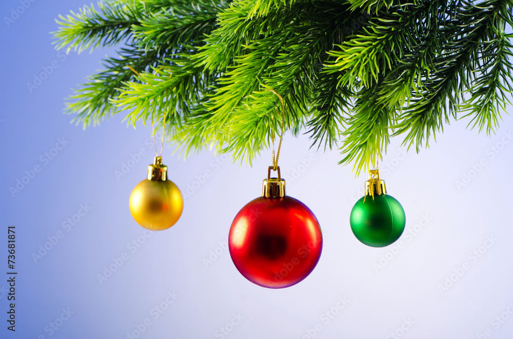 Christmas decoration on the fir tree Christmas decoration on the fir tree