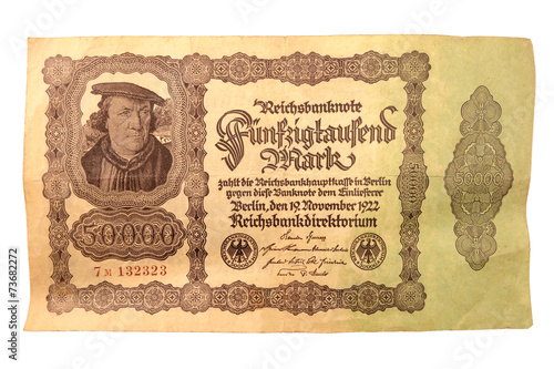 Inflationsgeld Reichsbanknote vom 19.11.1922 Fünfzigtausend